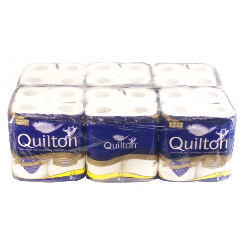 3 Ply 190 Sheet Quilton Toilet Rolls