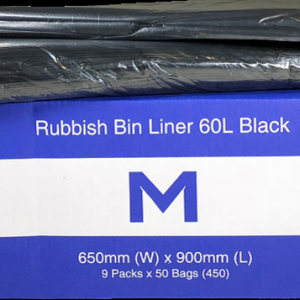 60 Litre Black Rubbish Bags