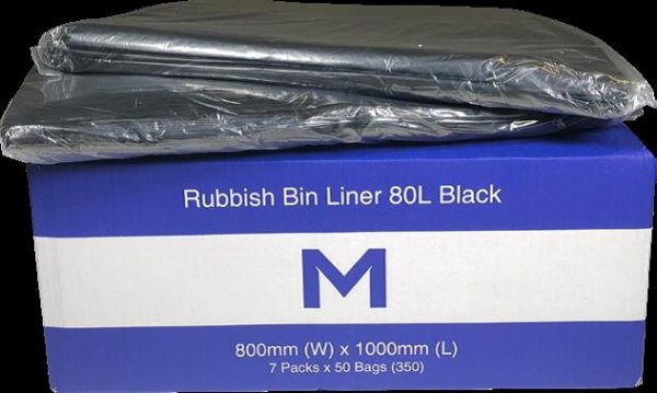 80 Litre Black Rubbish Bags