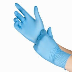 Blue Nitrile Powder Free Gloves - Large